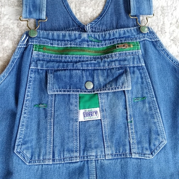 Vtg. Liberty Denim Bib Overalls 56 x 30 Carpenter Coverall Pants Blue - Picture 8 of 16